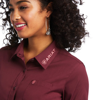 Camisa Ariat Team Kirby Stretch Zinfandel