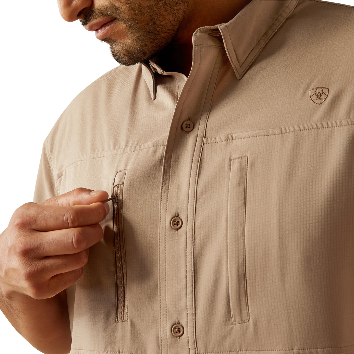 Camisa Ariat VentTEK Beige Corte Clásico