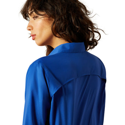 Camisa Ariat Manga Larga Mujer VentTEK Stretch Mazarine