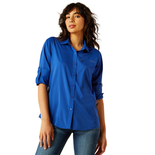Camisa Ariat Manga Larga Mujer VentTEK Stretch Mazarine