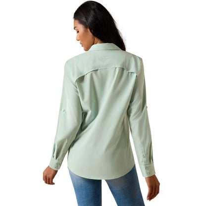 Camisa Ariat Manga Larga Mujer VentTEK Silt Green