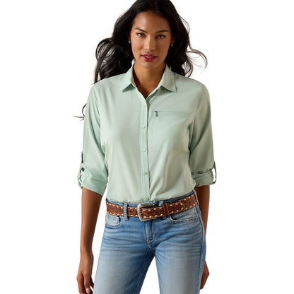 Camisa Ariat Manga Larga Mujer VentTEK Silt Green