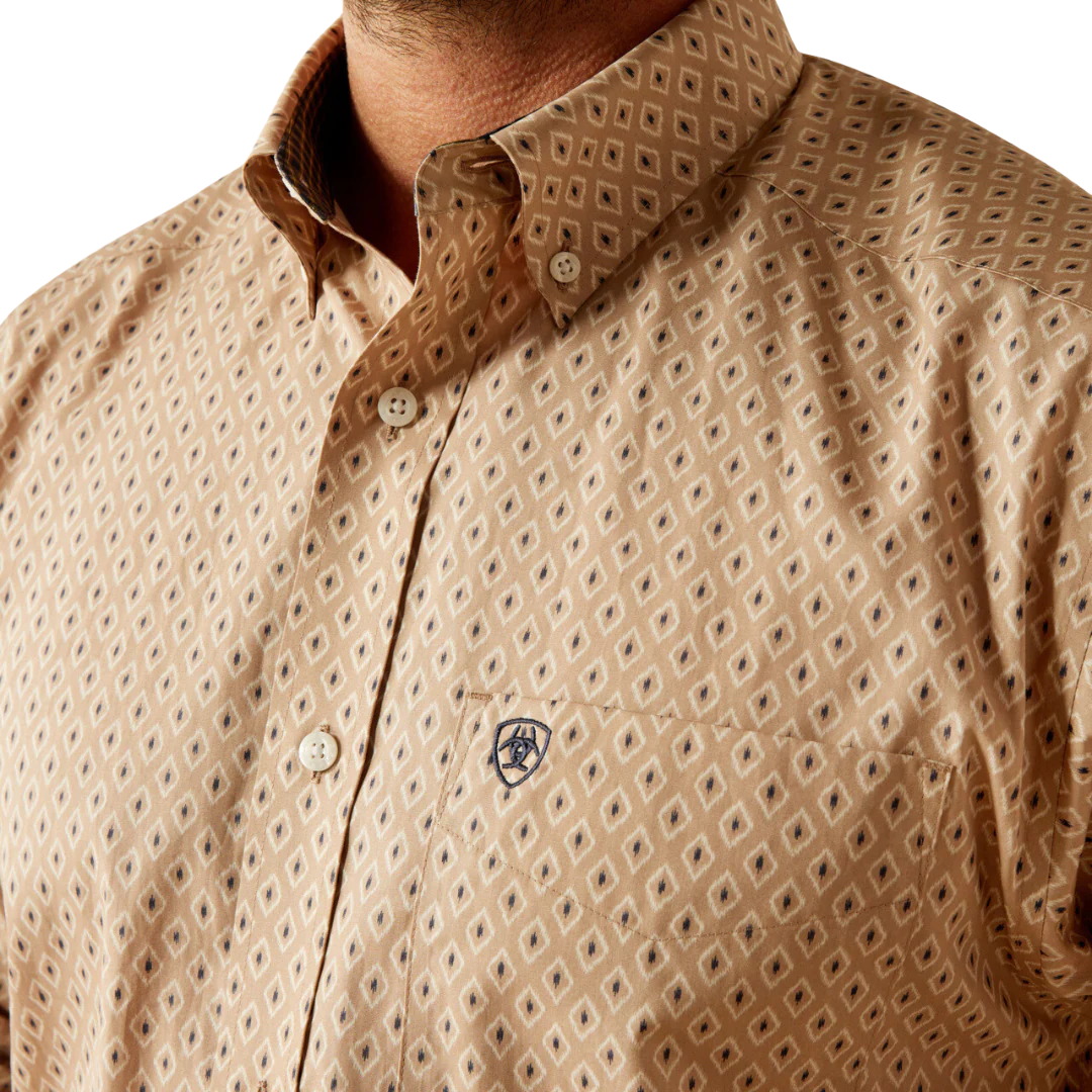 Camisa Ariat Frazier color canela para hombre