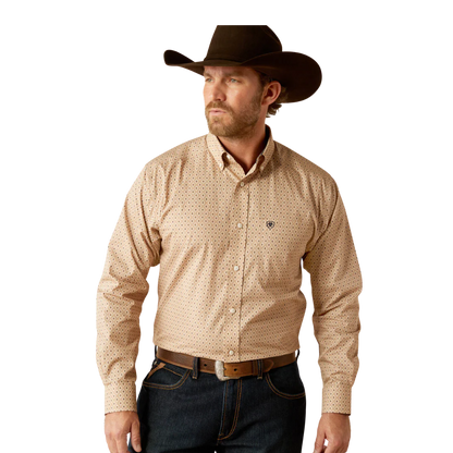 Camisa Ariat Frazier color canela para hombre