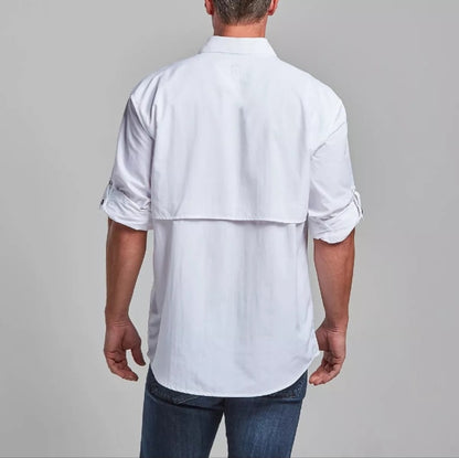 Camisa de Hombre Magellan Laguna Madre Manga Larga Color Blanca