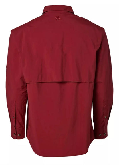 Camisa de Hombre Magellan Laguna Madre Manga Larga Color Rojo