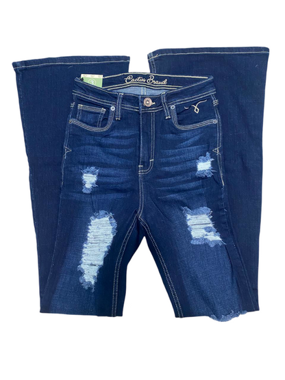 Pantalon de mezclilla Cactus Branda para Dama corte acampanado