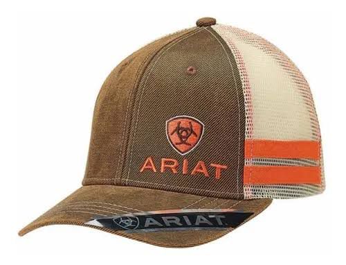 Gorra Ariat café naranja
