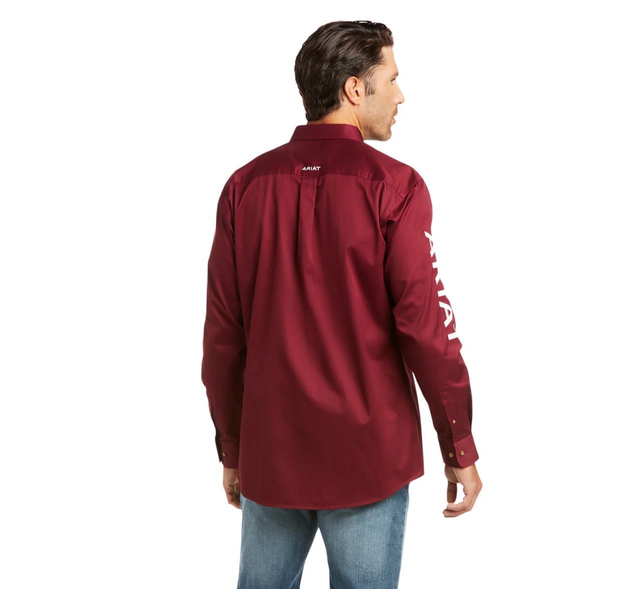 Camisa Ariat Team Logo Twill Tinto Corte Fitted