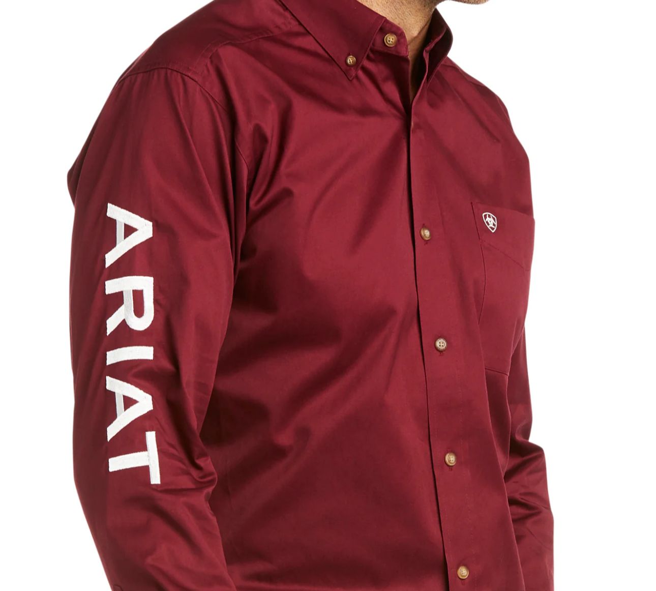 Camisa Ariat Team Logo Twill Tinto Corte Fitted