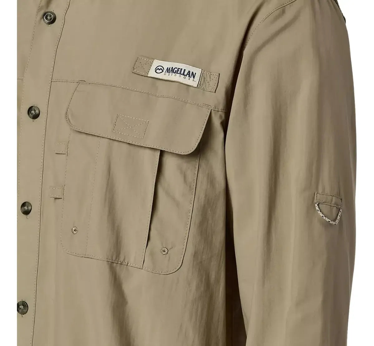 Camisa de Hombre Magellan Laguna Madre Manga Larga Color Beige