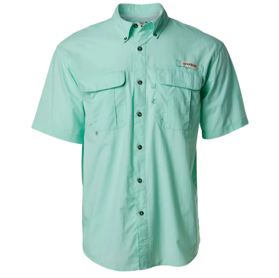 Camisa de Hombre Magellan Laguna Madre Manga Corta Color Green Ash