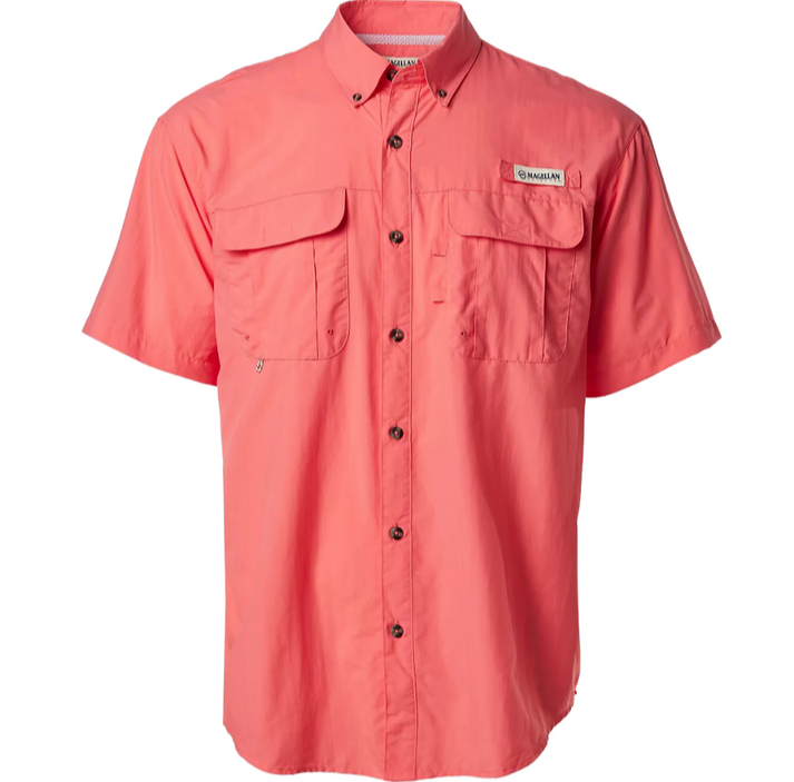 Camisa de Hombre Magellan Laguna Madre Manga Corta Salmon
