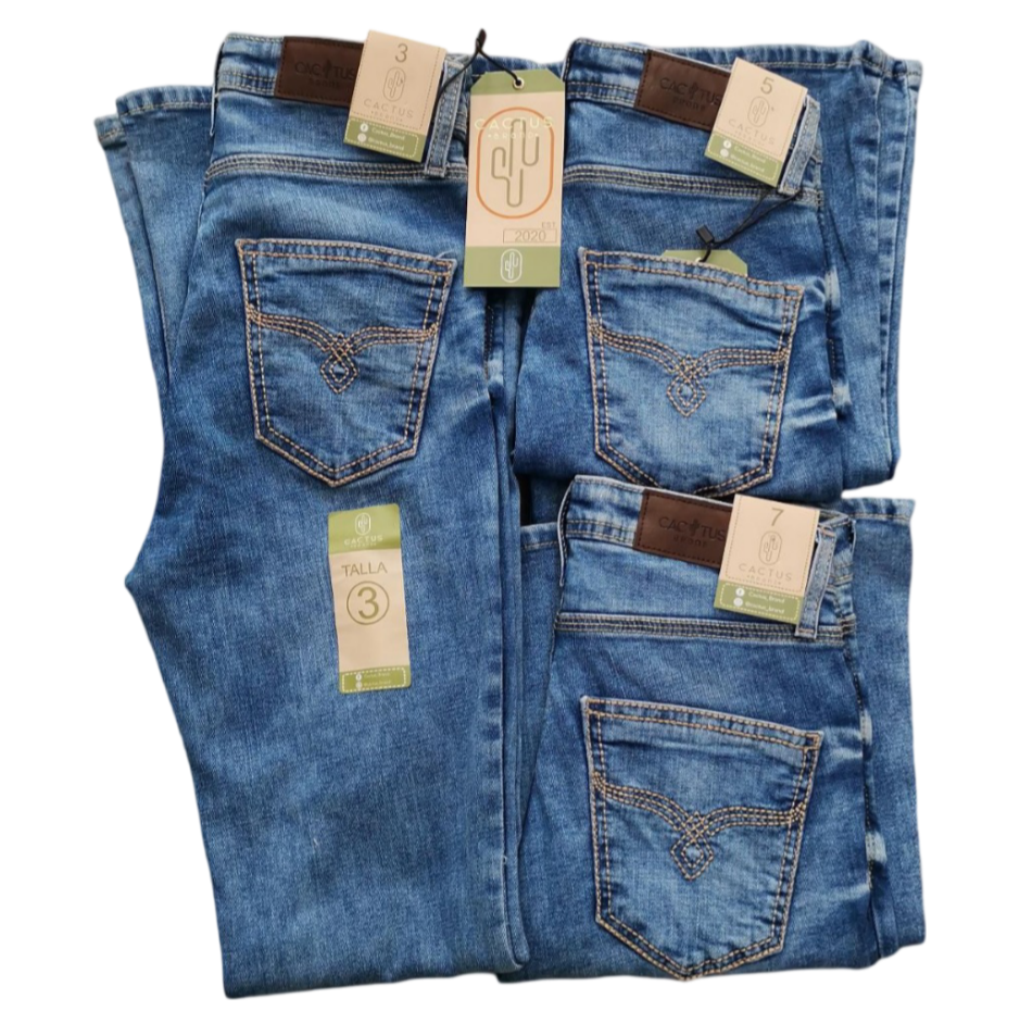 Pantalon de mezclilla Cactus Branda para Dama corte acampanado