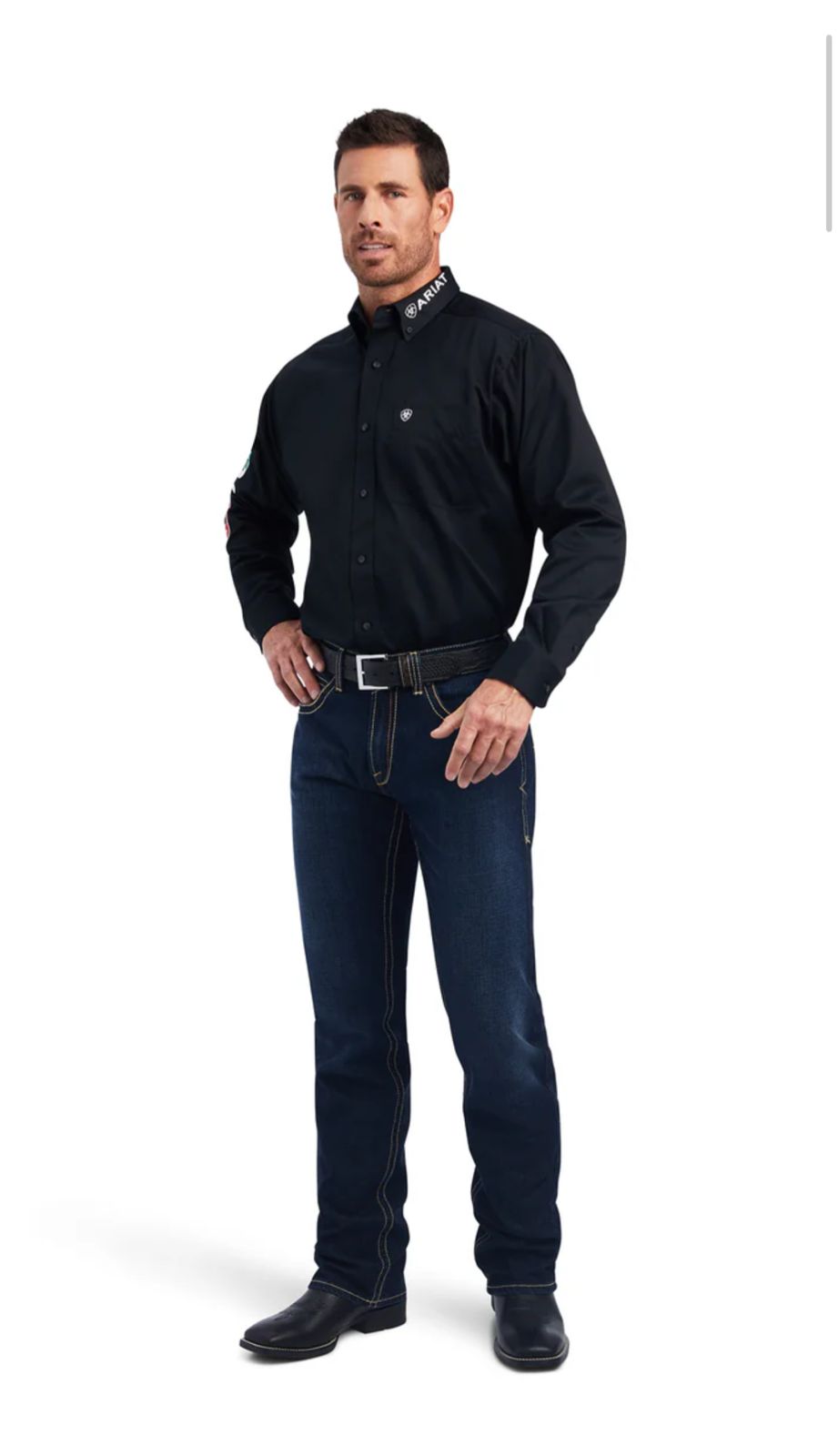 Camisa Ariat Team Logo México Negro
