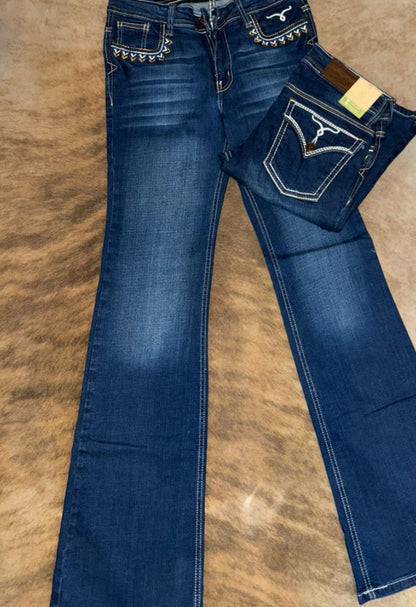 Pantalon de mezclilla Cactus para Dama corte acampanado