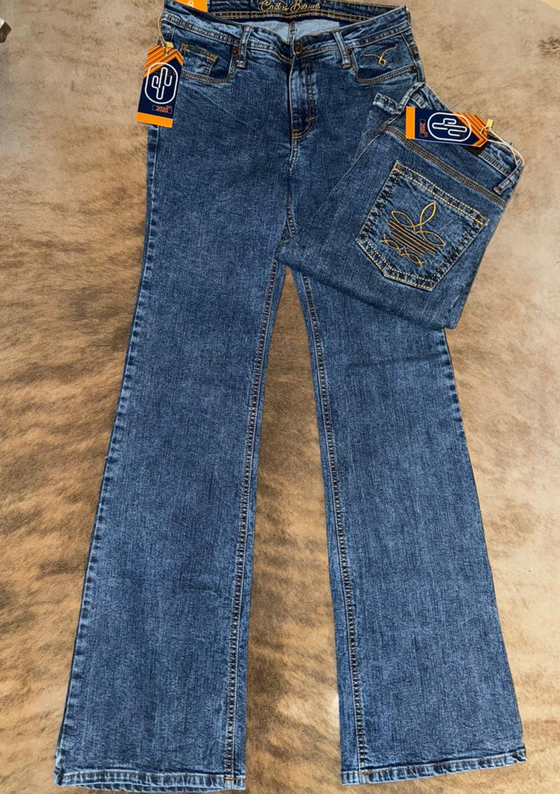 Pantalon de mezclilla Cactus para Dama corte acampanado